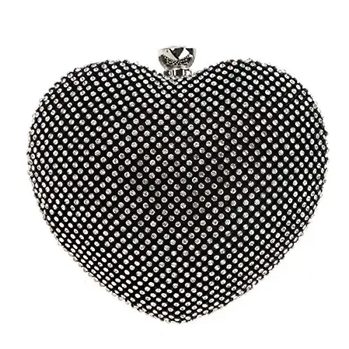 2019 XIANJIAN Hot Heart Shape Metal Mesh Rhinestone PROM PARTY Evening Clutch Bags (LCHEB244-1)