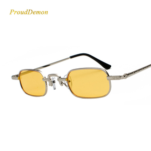 Lunettes De soleil rétro rouge, très tendance, petites lunettes rectangulaires pour femmes, verres solaires Vintage en métal M3386, collection 2020 - Product Image 5