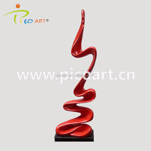 Astratta moderna grande arte coperta in fibra di vetro scultura - Product Image 1