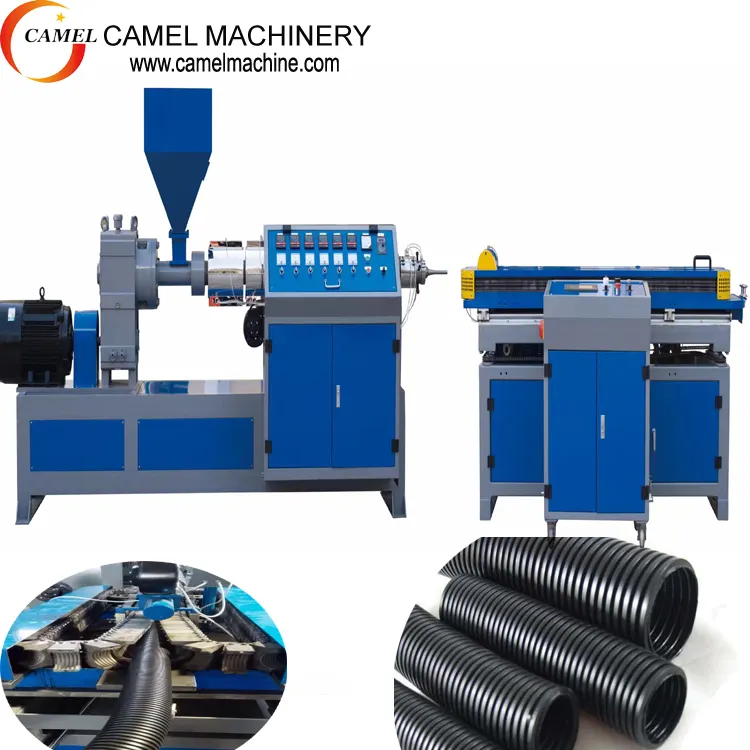 Máquina de fabricación de tubos corrugados, HDPE, PP, PVC