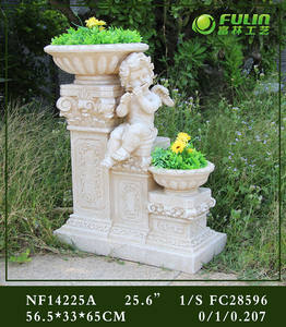 <span class=keywords><strong>Pot</strong></span> <span class=keywords><strong>de</strong></span> fleurs en fibre <span class=keywords><strong>de</strong></span> verre, 1 pièce, grand <span class=keywords><strong>Pot</strong></span> d'extérieur, Style romain, bébé ange - Product Image 2