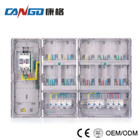 Boîtier de distribution électrique monophasé Kangge ABS/PC avec seize circuits, étanche pour extérieur