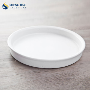 Logotipo personalizado Plana Vajilla de Porcelana Fina de Pizza Placa de Copo de Nieve de Color <span class=keywords><strong>Blanco</strong></span> Puro - Product Image 5