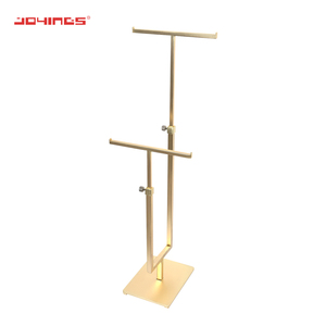 <span class=keywords><strong>Boutique</strong></span>-expositor de bolsas ajustables de acero inoxidable con recubrimiento dorado/cromado, estante en T para Centro Comercial - Product Image 5