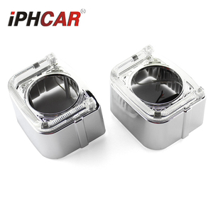 G150 2,5 pulgadas cuadrado <span class=keywords><strong>bi</strong></span> xenón proyector lente cubierta de faro con LED halo anillos cubierta mini cuadrado LED Angel Eyes cubierta - Product Image 5