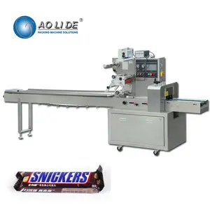 Flow Automatic Clip Snickers bar Sealing Machines Packing Machinery