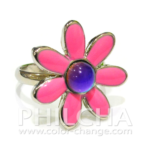 เดซี่ดอกไม้เปลี่ยนสีแหวนอารมณ์ปรับแหวนสาว - Product Image 4