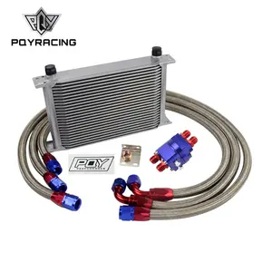 UNIVERSAL OIL COOLER 25 ROWS AN10 ENGINE TRANSMISS OIL COOLER KIT+FILTER RELOCATION WITH PQY STICKER AND BOX