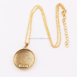 Collier avec pendentif d'<span class=keywords><strong>ange</strong></span> pour filles, bijoux à la mode, sceau d'archange <span class=keywords><strong>URIEL</strong></span> Talisman, signe d'<span class=keywords><strong>uriel</strong></span>, N0375 - Product Image 4