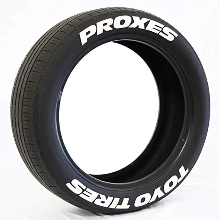 hot sell customized TO YO TIRES PROXES rubber Tyre Lettering sticker for car