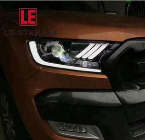 4X4 LE-STAR ไฟโปรเจกเตอร์ LED ไฟหน้า6000K ชิปขาวสูง/ต่ำสำหรับ2014 + สำหรับ <span class=keywords><strong>Ford</strong></span> Ranger <span class=keywords><strong>Mustang</strong></span> ของแท้ - Product Image 4