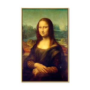 Famoso artista leonardo da vinci riproduzione pittura a olio wall art