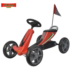 Carro de brinquedo unissex para crianças, pedal kart licenciado Ferrari, para 2 a 4 anos, roda dianteira ajustável, pedal feito de plástico PP durável, venda