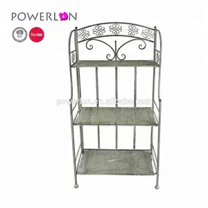 Outdoor Home Garden Wrought Iron Metal shelf Cast Iron Plant shelving Flower Planter Stand Shelf Flower Pot Storage shelving