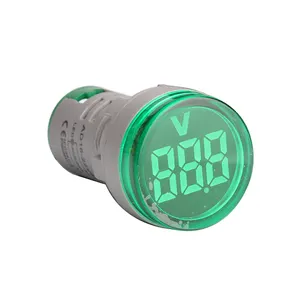 22mm digital display LED Signals Indicator light lamp 120V with AC Voltage Meter voltmeter