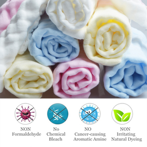 Sinland <span class=keywords><strong>muselina</strong></span> de algodón bebé toallitas de bebé <span class=keywords><strong>Toalla</strong></span> de cara absorbente adicional 4 colores - Product Image 5
