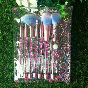 Set <span class=keywords><strong>de</strong></span> 7 Brochas <span class=keywords><strong>de</strong></span> <span class=keywords><strong>Maquillaje</strong></span> <span class=keywords><strong>de</strong></span> Cristal con Brillantina y Diamantes <span class=keywords><strong>de</strong></span> Imitación <span class=keywords><strong>de</strong></span> Marca Privada, Brochas Iluminadoras Profesionales - Product Image 5