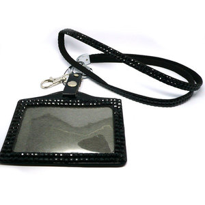 Bán buôn 100 cái Thẻ ID Người Giữ Huy Hiệu Dây Buộc Với Bling Pha Lê Rhinestone Dây Đeo Cổ Dây Buộc - Product Image 2
