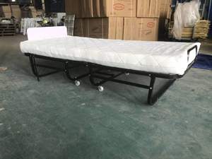 Cheap <strong>Space</strong> <strong>Saving</strong> Rollaway <strong>Bed</strong> Wholesale <strong>Single</strong> Hotel Guest <strong>Bed</strong> with Wheels - Product Image 5
