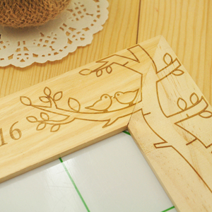 Oem Chất lượng cao 4x6 inch cá nhân gỗ khung ảnh với biểu tượng tùy chỉnh khắc laser bán buôn - Product Image 5