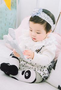 Calcetines de bebé personalizados novedad venta al por mayor Panda blanco y negro lindo - Product Image 5