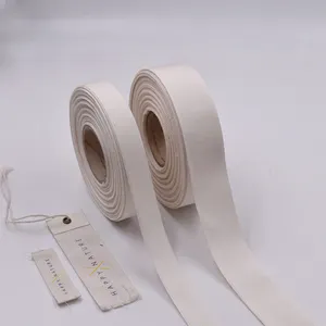Gewebtes 1,5 Zoll 1,25 "100% Baumwolle Gurtband für Kleidungs etiketten bedrucktes Etikett