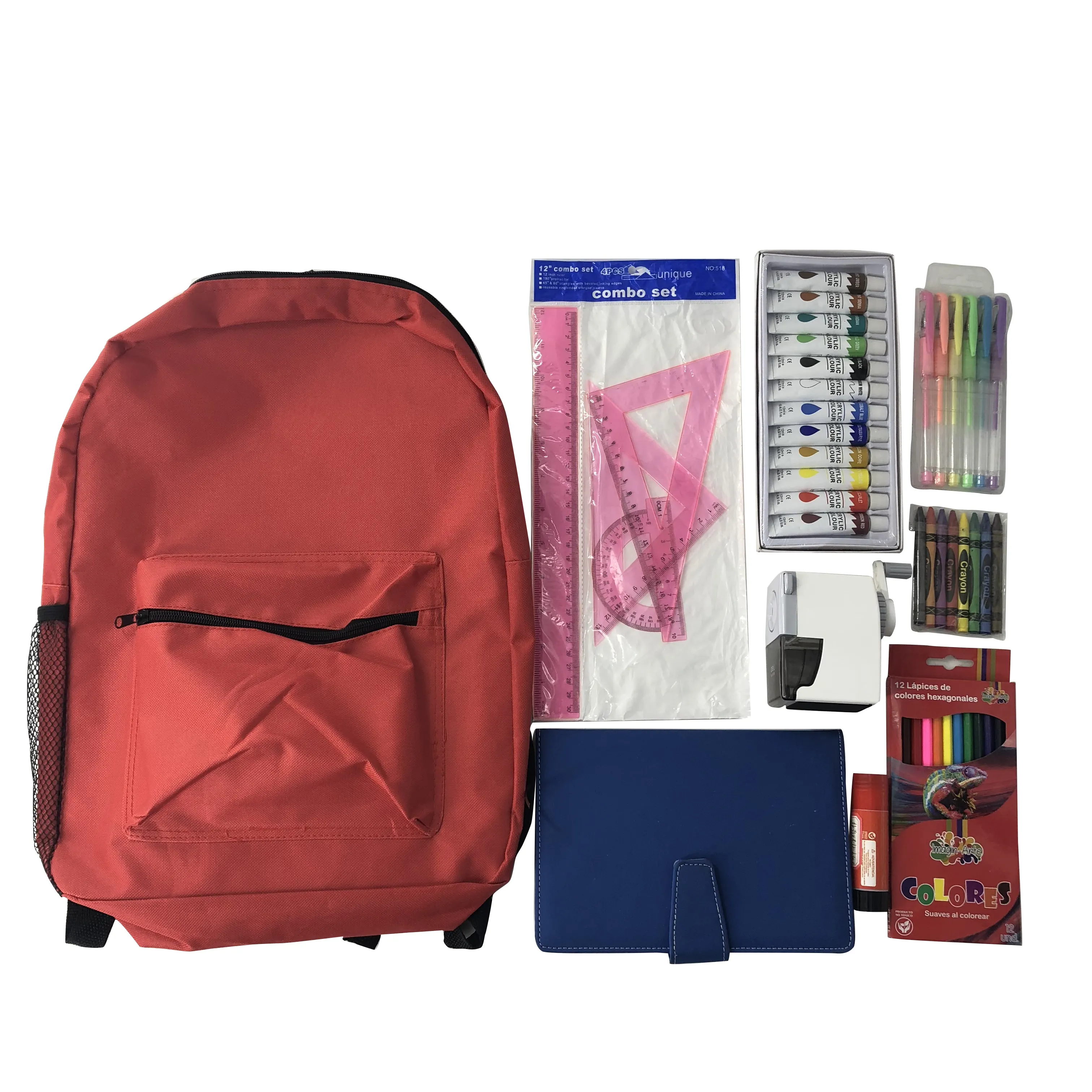 Conjunto completo de suministros para escuela secundaria y colegio, suministros para escuela secundaria, paquete de papelería