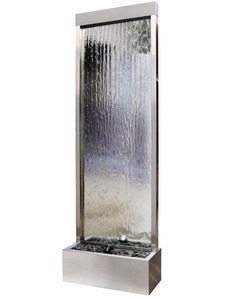 Cascade en verre miroir directement en <span class=keywords><strong>vente</strong></span> en usine avec cloison lumineuse à led blanc chaud pour la décoration intérieure et extérieure - Product Image 2