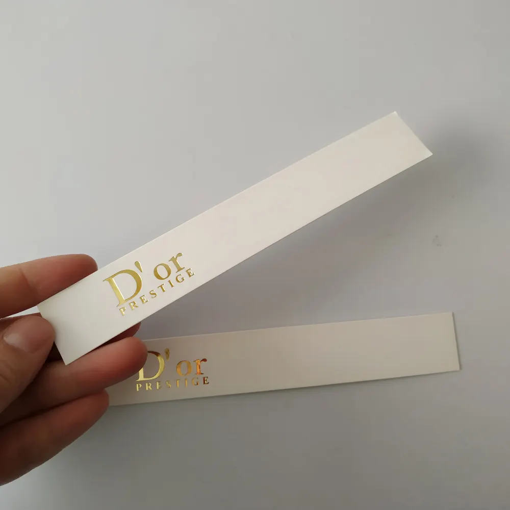 Foil Logo Nước Hoa Tester Strips Mùi Hương Strip Nước Hoa Tester Giấy 001 Chất Lượng Tốt Tùy Chỉnh Vàng In Offset Giấy & Bìa