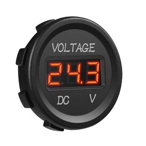 12-24V motosiklet voltmetre dijital ekran <span class=keywords><strong>LED</strong></span> voltaj göstergesi metre Volt metre - Product Image 3