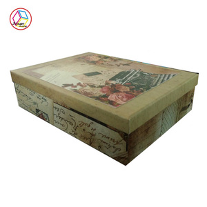 Retro Lip-Open <span class=keywords><strong>Box</strong></span> Rose Pattern Thời Trung Cổ Màu Hoa Logo In Hộp Quà Tặng Sinh Nhật Cho Nước Hoa Món Quà Nhỏ Giấy - Product Image 3