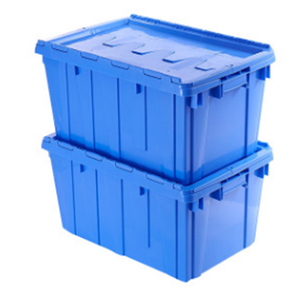 big size heavy duty hinged lids plastic moving tote boxes