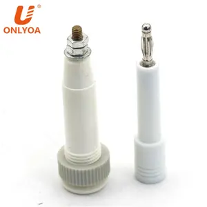 4mm white pluggable high pressure banana plug banana socket copper 1KV10A male female head plug connector terminal