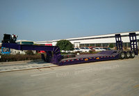 3-Axis Hydraulic Gooseneck Front Loaded Low-bett Trailer niedrigen deck semi-anhänger schwanenhals anhänger ausrüstung