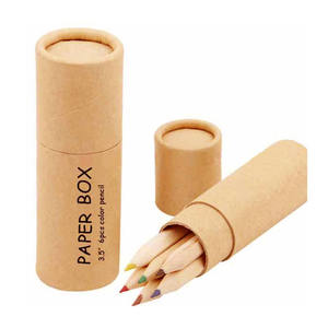 Promosi 6 Buah <span class=keywords><strong>Mini</strong></span> Pensil Warna Di Tabung Kertas dengan Rautan Tutup - Product Image 2