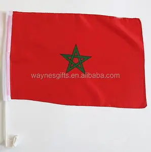 Stock 12*18 pollici marocco marocchino country car window flag