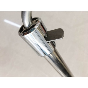 Poignée en acier inoxydable à verrouillage automatique, accessoire pour animaux domestiques, canne à rail de cochon, attrape-peau