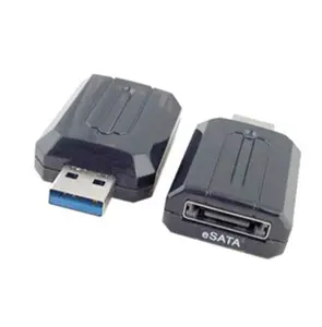 De color negro de calidad superior 2019 USB 3,0 a ESATA externa ESATA Adaptador convertidor para 2,5 "3,5" Disco Duro SSD