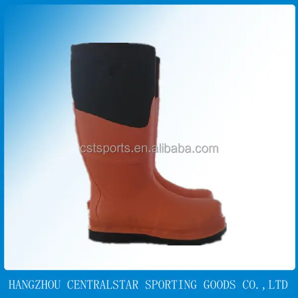 Óleo de resistência à água de chuva de borracha homens de segurança botas de trabalho/trabalho de inicialização toe caps