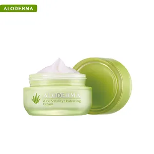 Creme facial hidratante de aloderma vera, creme de hidratação para o rosto de aloderma e vera