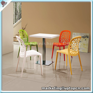 (SP-CT516) moderno <span class=keywords><strong>restaurante</strong></span> de comida rápida cuadrado blanco mesa y silla de plástico - Product Image 3