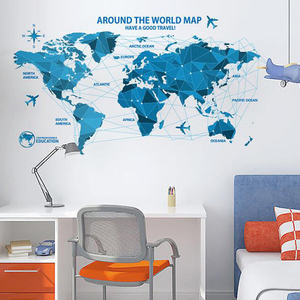 Soggiorno rimovibile mappa del mondo wall sticker decal - Product Image 2