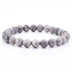 High Quality Hot Sell Fashion 8Mm Hematite Beaded <strong>Bracelets</strong> for Men <strong>Stretch</strong> <strong>Silver</strong> Bead <strong>Bracelet</strong> for Men - Product Image 3