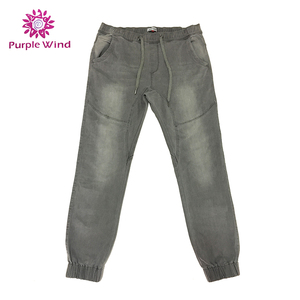 2017 nueva moda 100% algodón Jogger pantalones de mezclilla para hombres - Product Image 6