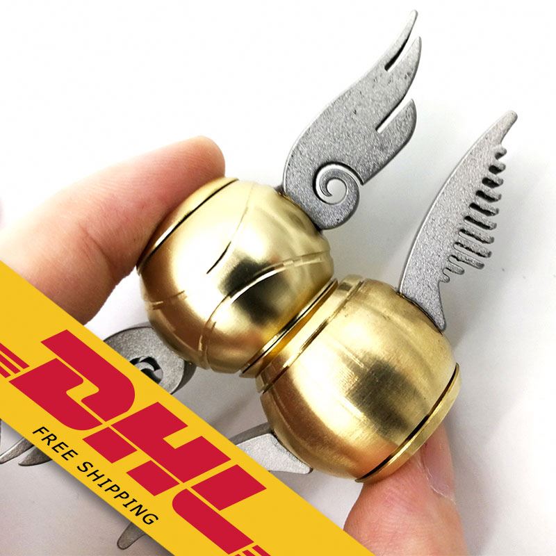 Спиннер «Золотой снитч», металлический ручной Спиннер с крыльями Купидона, игрушка для декомпрессии, подарки для детей