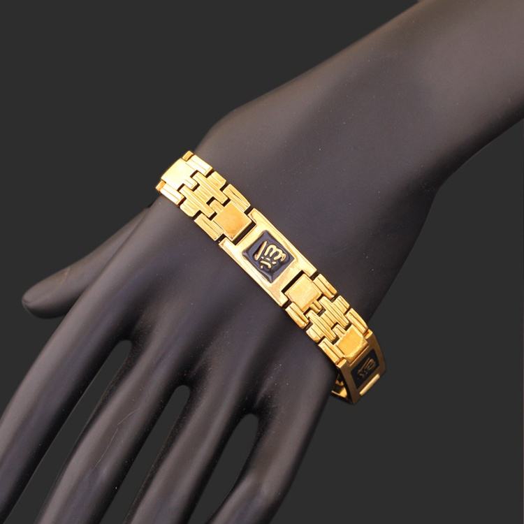 HQ-012ファッション18kgpサウジゴールドバングルブレスレットデザイン