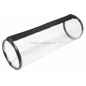 wenzhou cangnan wholesale clear plastic transparent pvc cylinder shape pencil case for man