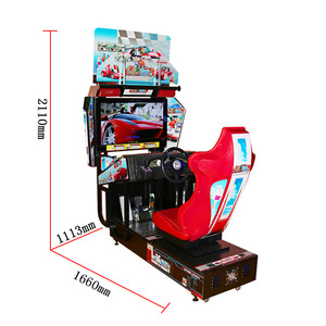 Chenshou 32 "LCD 1 reproductor moneda <span class=keywords><strong>comercial</strong></span> operado coche de carreras juego de la máquina simulador de conducción - Product Image 4