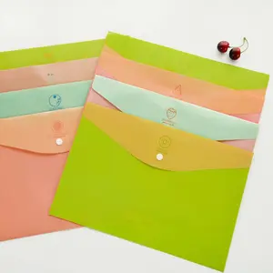Office stationery filing supplies plastic document envelope custom made brand promotional file folder bag