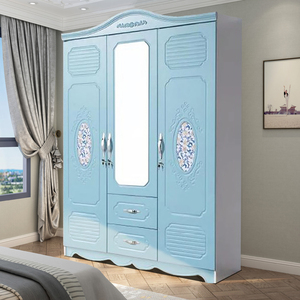 Zizhizhiqu — armoire en bois à personnaliser, 4 portes, 500mm de largeur, pour enfants du moyen-orient, divers couleurs de garde-robe en plastique PVC - Product Image 4